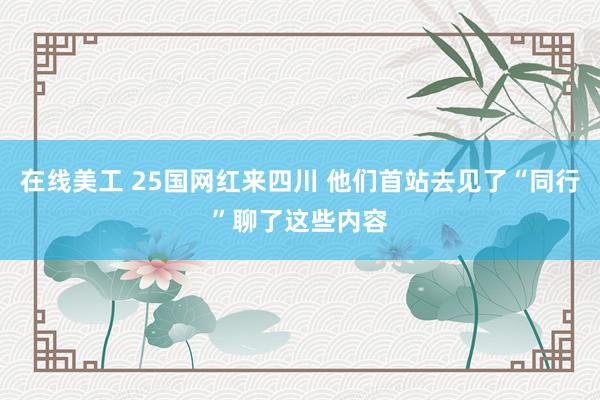 在线美工 25国网红来四川 他们首站去见了“同行”聊了这些内容