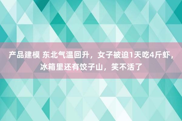 产品建模 东北气温回升，女子被迫1天吃4斤虾，冰箱里还有饺子山，笑不活了