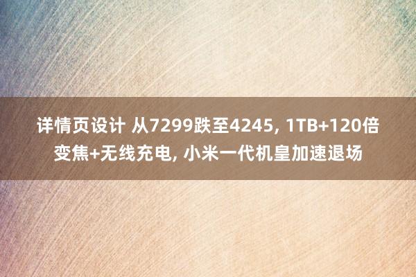 详情页设计 从7299跌至4245, 1TB+120倍变焦+无线充电, 小米一代机皇加速退场